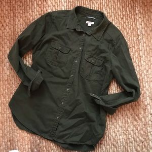 Green button up